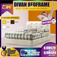 White Sands Dark Brown Divan Base / Katil Divan / Leather Divan / Solid Divan Bed / Bedframe Katil /