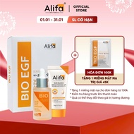 Combo dưỡng da 4: Serum dưỡng ẩm dưỡng trắng da Alifa BIO 35ml - Hộp 10 miếng Mặt nạ Alifa BIO EGF 2