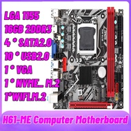 H61-ME Motherboard Mini ITX LGA 1155 Mendukung NVME M.2 + WIFI_M.2 Port VGA SATA2.0 H61 Placa Mae 11