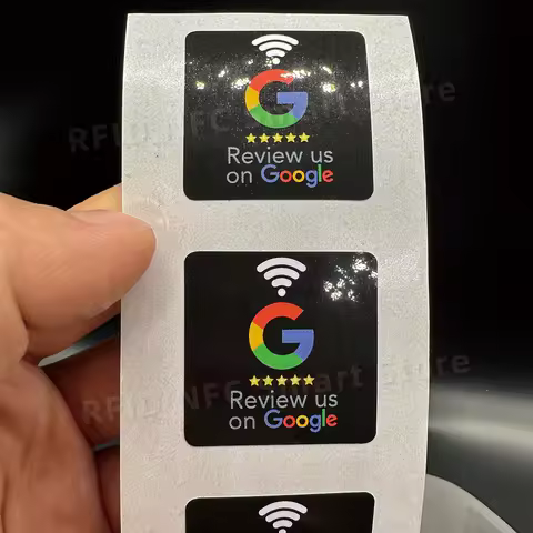 nfc215 Google Review Stickers 504Bytes 30mm Waterproof NFC Review Sticker Review us on Google Sticke