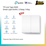 TP-Link Tapo S220 Smart Light Switch 2-Gang 1-Way Tool-Free Battery Replacement