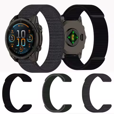 26mm Nylon Loop Band for Garmin Fenix 8 51mm/Epix Pro 51mm Smart Strap Watchband Fenix 7X/6X Pro/5X 