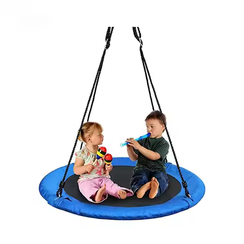 Children's Oxford Cloth Swing Outdoor Courtyard Hanging Tree Disc Hammock Dish-Shaped Leisure Swing