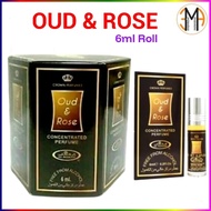 Oud & Rose -6ml Box Roll-on Perfume Oil by Al-Rehab (Box of 6)
