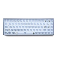 [HOT]Novice 68key 3-mode Hot Swap White Light Mechanical Keyboard Kit 2.4Ghz Wireless Bluetooth Comp