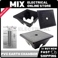 7" x 7 " PVC Earth Chamber With Cover PVC Link PVC Earth Chamber Plastic Grounding Box Electrical Gr