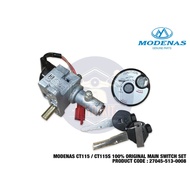 MODENAS CT115 CT115 S ACE 115 P513 P514 100% ORIGINAL MAIN SWITCH KEY SET SUIS KUNCI 27045-513-0008