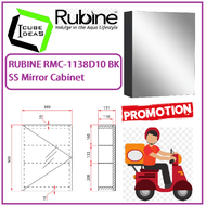 RUBINE RMC-1138D10 BK SS Mirror Cabinet / FREE EXPRESS DELIVERY