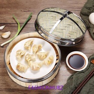 FASHIONHUBZ Steamer Basket Gift Idea For Cooking Bamboo Lid Kitchen Gadget Woven Bamboo Chinese Food