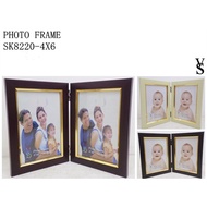 ACETATE WOODEN DOUBLE PHOTO FRAME 4R 4x6 inches (SK27/SK8220-4X6) PHOTO FRAME