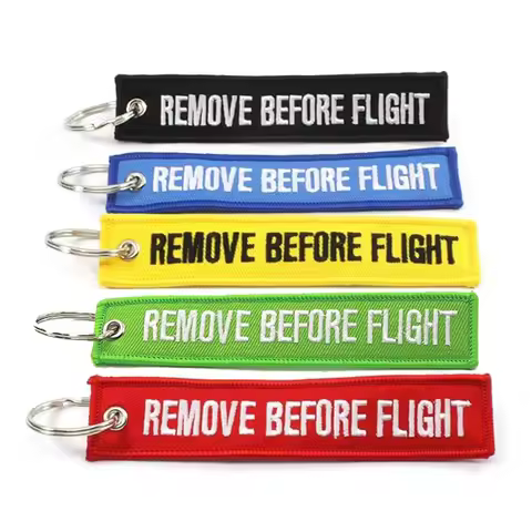 5PCS Key Chain Remove Before Flight Jet Tag Keychain Aviation Key Holder MULTI COLOR Car Keychain