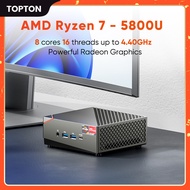 Topton D3 AMD Ryzen 7 5800U R5 4500U เล่นเกมมินิพีซี Windows 11 NVMe SSD 2.5กรัม LAN แบบพกพาสก์ท็อป P มินิคอมพิวเตอร์3x4พัน HTPC WiFi6