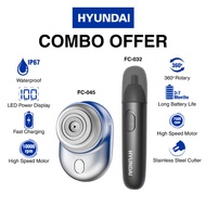 HYUNDAI Combo Set - Facial Hair Shaver + Electric Nose Hair Trimmer PHT-045/FC-032