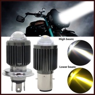 ⊙ Motorcycle Headlight LED Bulbs H6 BA20D H4 Beam Motorbike Front Light Scooter Accessories