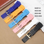 Casio BABY-G Watch Strap Soft Silicone Watchband Strap for BGD-500 BGD-560 BGD-5000 Watch Bracelet Watchband Accessories