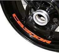 PUXINGPING- Motorcycle Wheel Sticker Decal Reflective Rim Bike Motorcycle Suitable For HONDA CB300R (Color : Reflective blue)