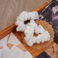 Brocade scrunchie, vintage hair tie, floral hair tie
