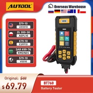 AUTOOL 12V 24V Battery Tester Battery Load Tester Battery Charging Cranking Analyzer with Printer fo