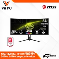 MSI MAG342CQR E2, 34”Inch, 3440 x 1440 (UWQHD) Computer Monitor, 180Hz, HDMI, 1ms - Black