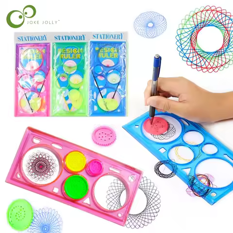 Painting Multi-function Interesting Puzzle Spirograph Children Drawing Plastic Ruler Can Improve Sta