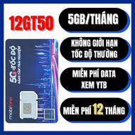 (GIẢM GIÁ SẬP SÀN) Sim Mobi 5G Trọn gói 1 Năm Sử Dụng Không Giới Hạn MDT350 - MDT255 - 12GT50 - 12MD