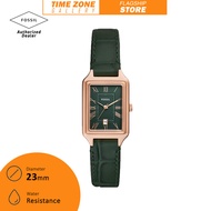 Fossil ES5366 Series Raquel Three-Hand Date Green Croco LiteHide™ Leather Strap Woman Watch
