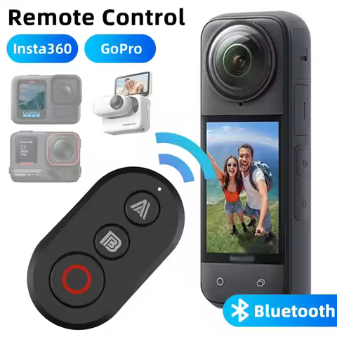 Bluetooth Remote Control For Insta360 X4/X3/X2/Go3/Go3S/Ace Pro /AcePro2 GoPro 13/12/11/10/9/8 Sport