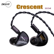 ZiiGaat Crescent Premium 2DD+2BA Hybrid IEM in Ear Monitor Earphone | Isobaric Bass, Vintage Analog 