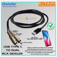 KITANI - Kabel Audio/Konverter USB Type C To 2x RCA GEISLER-