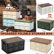【MQLITTLESHOP】Foldable Picnic Table Box Car Storage Collapsible Wooden Top new design Storage Box 30