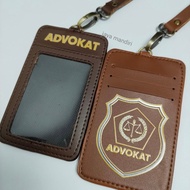 GANTUNGAN LAWYER LEATHER ADVOCATE ID CARD HOLDER ADVOCATE LAWYERNAME HANGER ADVOCATETAG