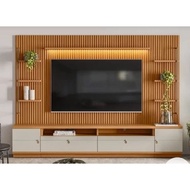 TV Cabinet 10ft with laminate strip panell