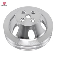 Double Groove Aluminum Alloy Big Block Water Pump Pulley for    396 454 2 Groove Short Water Pump