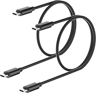 60W USB C Fast Charge Cable Black, Long Type C to Type C Charging Cord for High-Power Devices, 6FT D