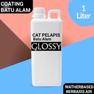 cat pelapis batu alam 1liter waterbased coating batu alam glossy