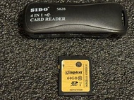 (免費郵寄) 64GB SD卡 card Kingston SDXC UHS-I 90MB/s R 45MB/s W 數碼相機 單反 記憶卡 Canon Nikon Sony