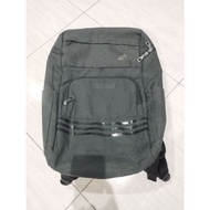 HITAM Adidas Black Backpack With Original Embossed Pattern