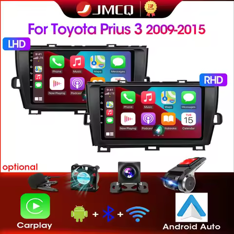 JMCQ 2Din Car Radio Multimedia Player For Toyota Prius 3 XW30 2009 - 2015 Android 12 GPS Navigation