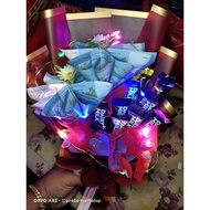 Bouquet Coklat dan Duit Add LED