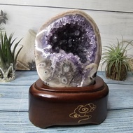 CrystaLuver PVB 1 Natural Amethyst Crystal Geode.  Cave shape. Whole polish.