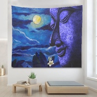 Meditation Indian Buddha Statue Tapestry Wall Hanging Cloth Hippie Psychedelic Bohemian Tapestries Yoga Carpet Home Decoration