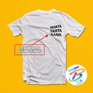 T-shirt with the name of the front and side logo (can be given your own name)