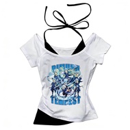 Crop Top - Anime Slime Baddie Style | Cheap Vintage Summer Tee