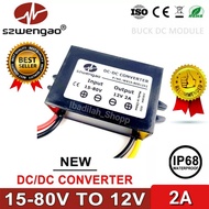 Sawengao Step Down Converter DC Voltage Regulator 15-80v to 12v 2a