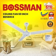 SYK SELAMAT/BOSSMAN Ceiling Fan 60 Inch 3 Blade White Electric Ciling Fan Kipas Angin Siling Syiling