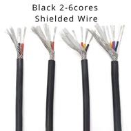 1meter Black 2-6cores Shielded Wire Multi-Core Extra-Soft Silicone Shielded Protective Wire High Tem