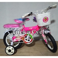 Sepeda Anak Perempuan Wimcycle 12 Strawberry Sepeda Anak Cewe Roda