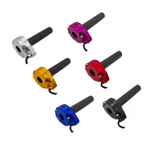 CNC Colorful Surron Style 12V-90V Universal Voltage eBike Full Bar Twist Throttle with hand grips