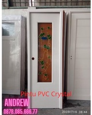 pintu kamar mandi pvc crystal 3/4kaca