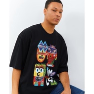 Oversized T-Shirt Black Tribe society Cotton 24s Free Sticker Nameless society